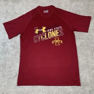 UNDER ARMOUR Iowa State Cyclones ISU HeatGear Loose Ames Football T-shirt MEDIUM